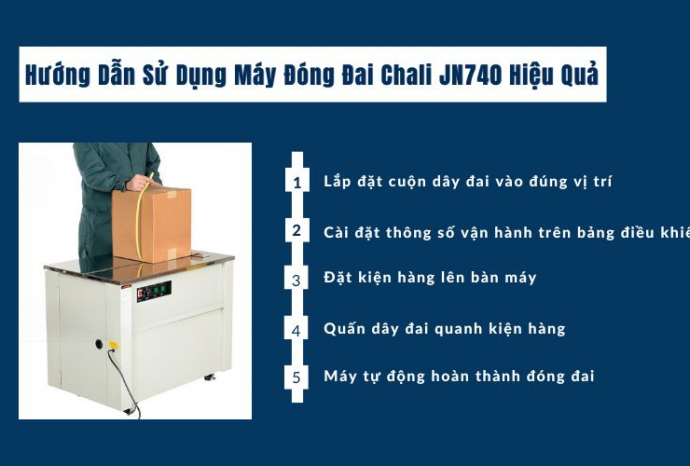 Hướng Dẫn Sử Dụng Máy Đóng Đai Chali JN740 Hiệu Quả