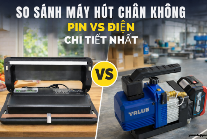 So sánh máy hút chân không pin và điện chi tiết
