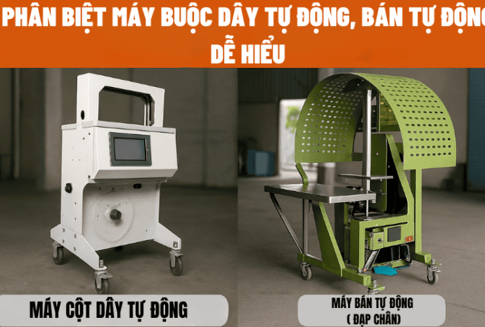 Phân Biệt Máy Buộc Dây Tự Động, Bán Tự Động Dễ Hiểu