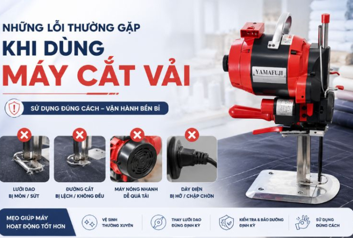 Những lỗi thường gặp khi dùng máy cắt vải và cách khắc phục