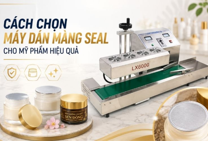 Cách chọn máy dán màng seal cho mỹ phẩm hiệu quả