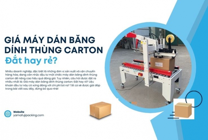 Giá máy dán băng dính thùng carton: Đắt hay rẻ