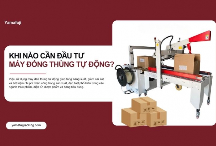 Khi nào cần đầu tư máy đóng thùng tự động?