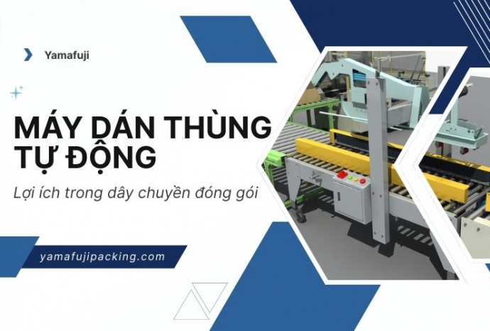 Lợi ích máy dán thùng tự động trong dây chuyền đóng gói