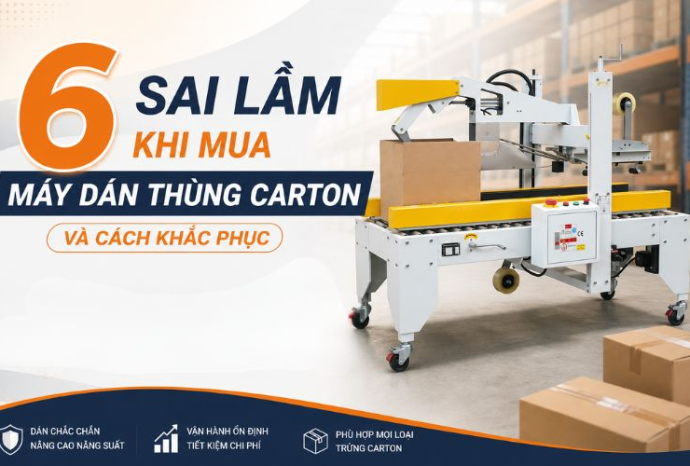 6 Sai lầm khi mua máy dán thùng carton và cách khắc phục