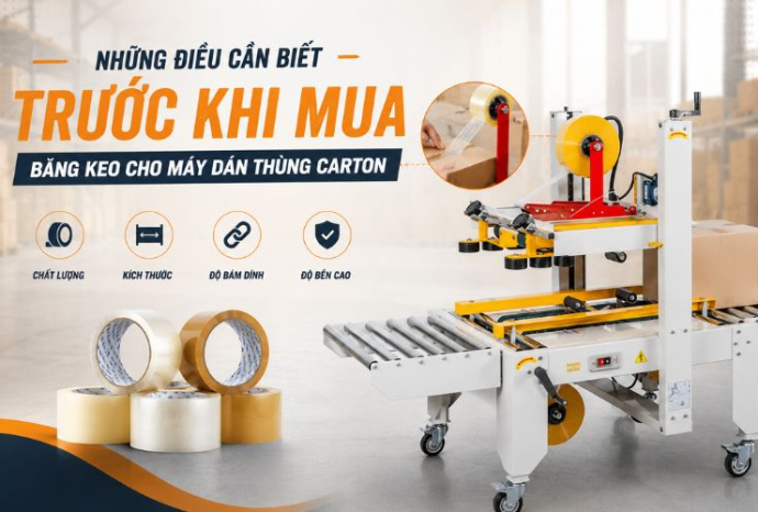 Những điều cần biết trước khi mua băng keo cho máy dán thùng carton
