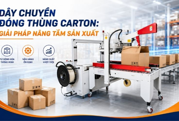 Dây chuyền đóng thùng carton: Giải pháp nâng tầm sản xuất