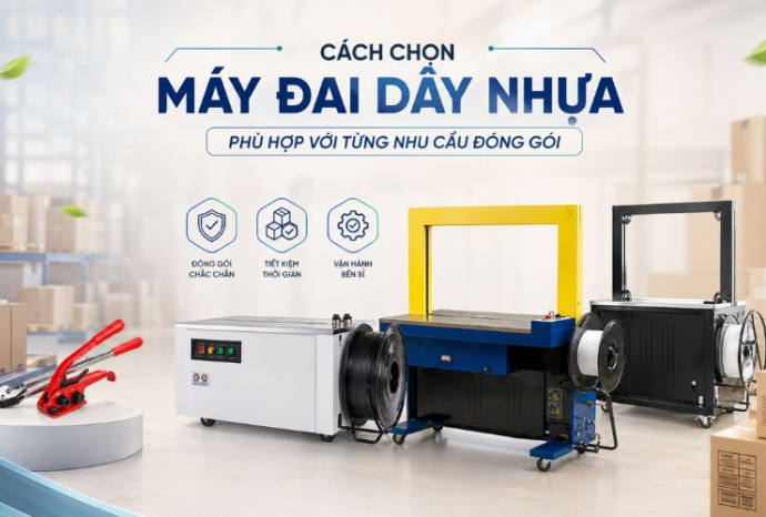 Cách chọn máy đai dây nhựa phù hợp với từng nhu cầu đóng gói