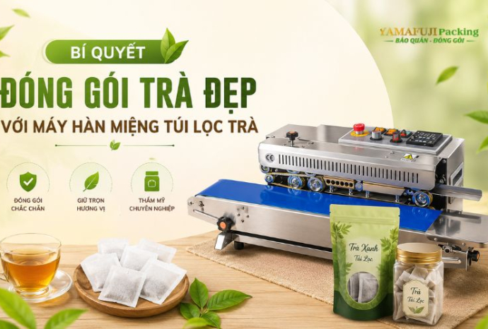 Bí quyết đóng gói trà đẹp với máy hàn miệng túi lọc trà