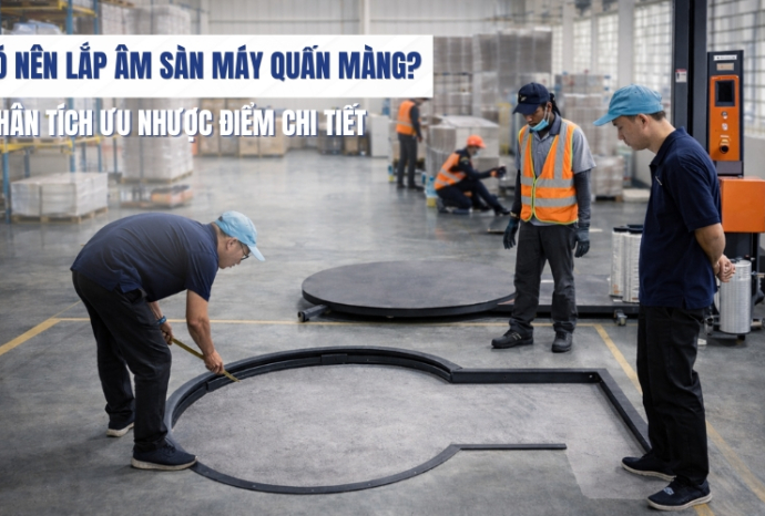 Có nên lắp âm sàn máy quấn màng? Phân tích ưu nhược điểm