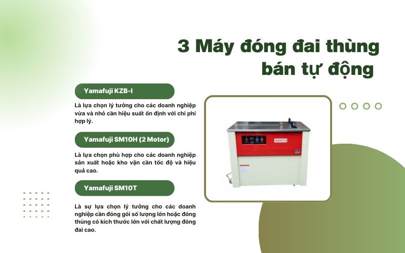 3 máy đóng đai thùng bán tự động bán chạy 