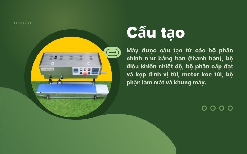 Cấu tạo máy hàn miệng túi 