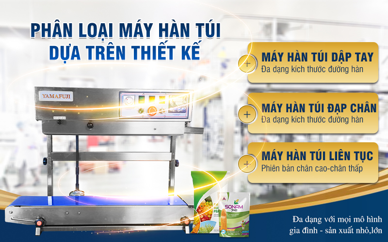 Phân loại máy hàn túi dựa trên thiết kế