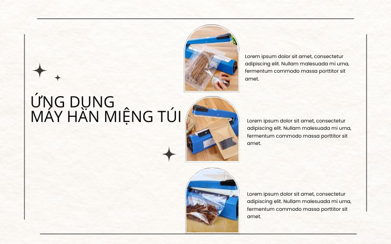 Ứng dụng máy hàn miệng túi trong sản xuất 