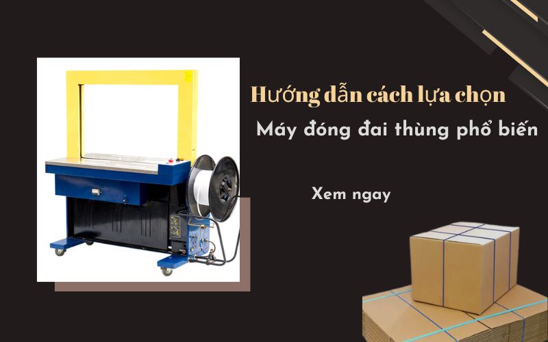 Hướng dẫn cách lựa chọn máy đóng đai thùng phổ biến