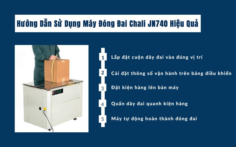 Hướng Dẫn Sử Dụng Máy Đóng Đai Chali JN740 Hiệu Quả