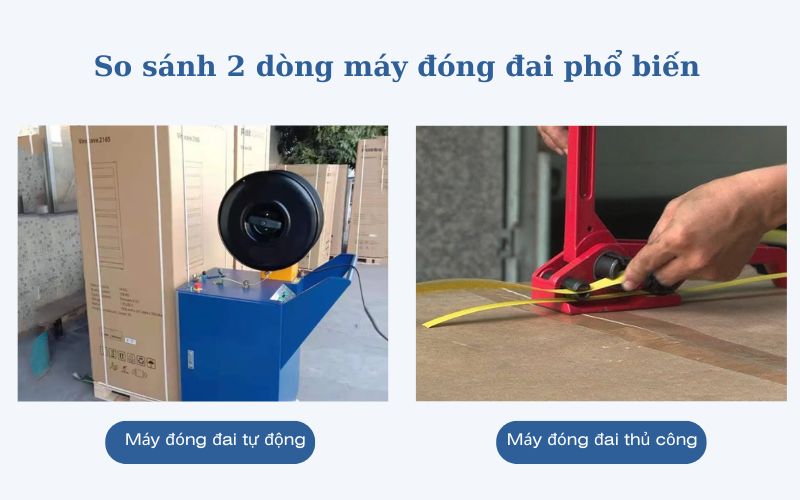 So sánh 2 dòng máy đóng đai phổ biến