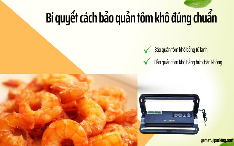 Bí quyết cách bảo quản tôm khô phổ biến