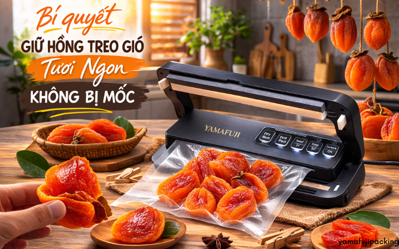 Bí quyết giữ hồng treo gió tươi ngon, không bị mốc