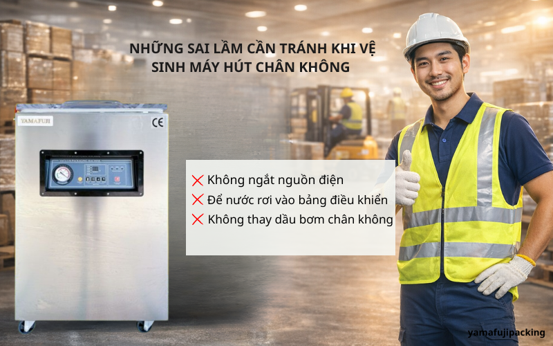 Những sai lầm cần tránh khi vệ sinh máy hút chân không