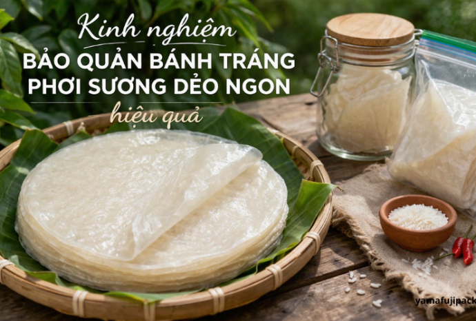 Kinh nghiệm bảo quản bánh tráng phơi sương dẻo ngon hiệu quả