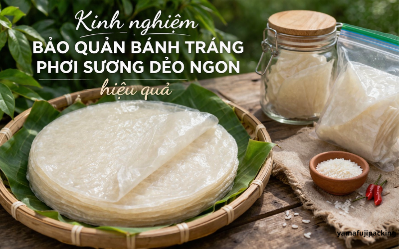 Kinh nghiệm bảo quản bánh tráng phơi sương dẻo ngon hiệu quả