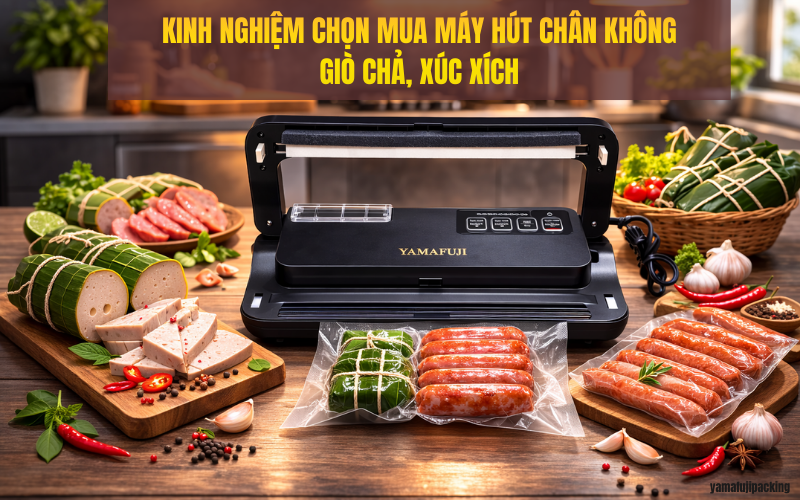 kinh nghiệm chọn mua máy hút chân không giò chả, xúc xích