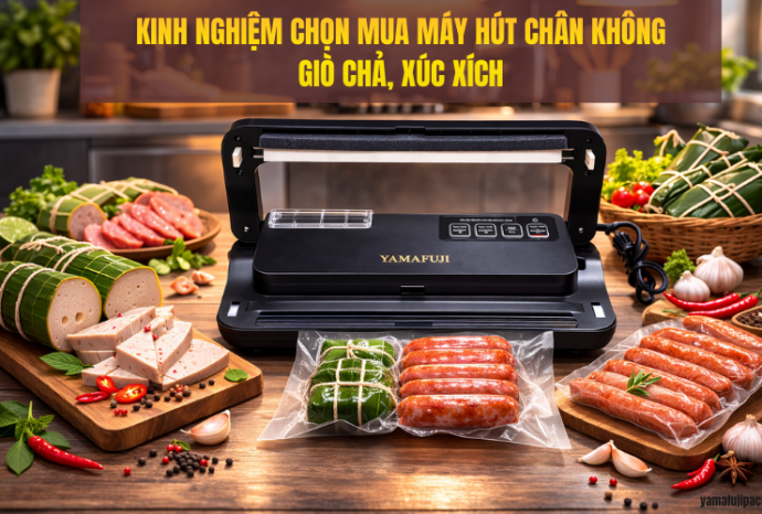 Kinh nghiệm chọn mua máy hút chân không giò chả, xúc xích