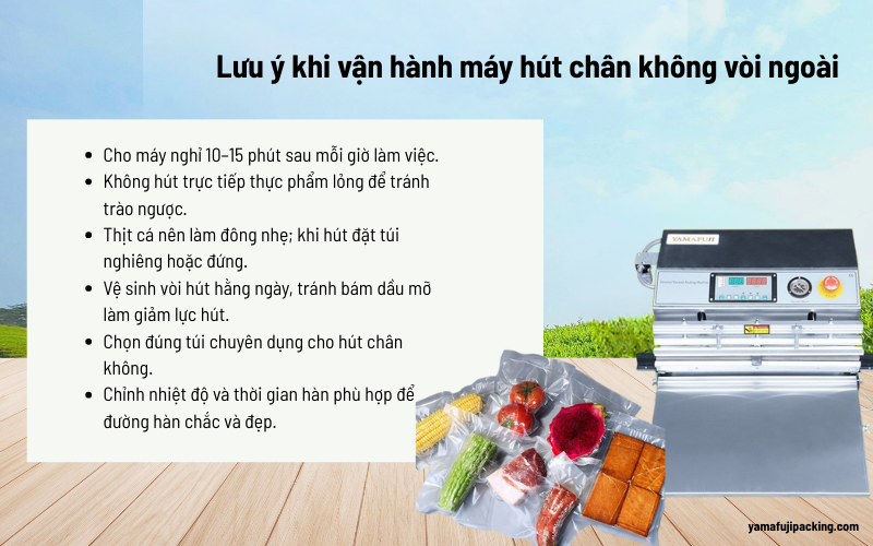 Lưu ý khi vận hành máy hút chân không vòi ngoài