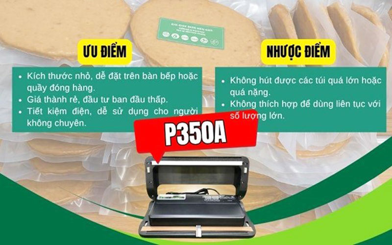 Máy hút chân không P350A - Phù hợp hộ gia đình và kinh doanh online nhỏ lẻ
