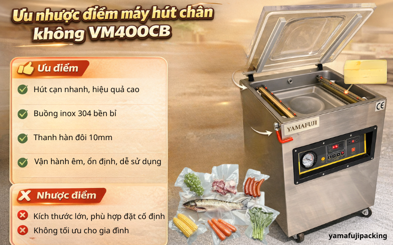 Ưu nhược điểm máy hút chân không VM400CB