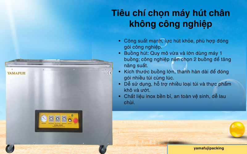 Tiêu chí chọn máy hút chân không công nghiệp