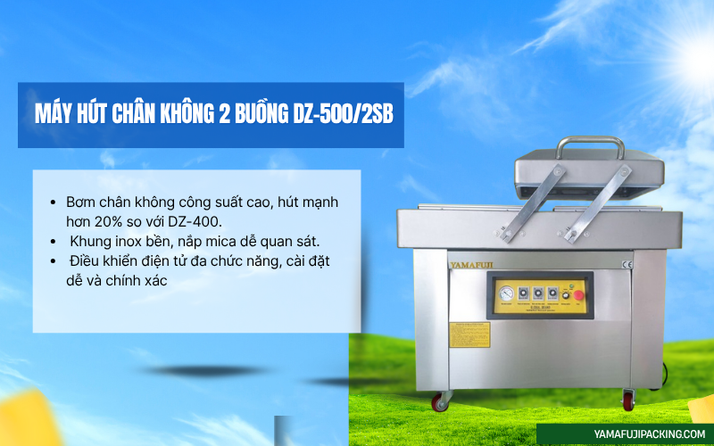 Máy hút chân không 2 buồng DZ-500/2SB