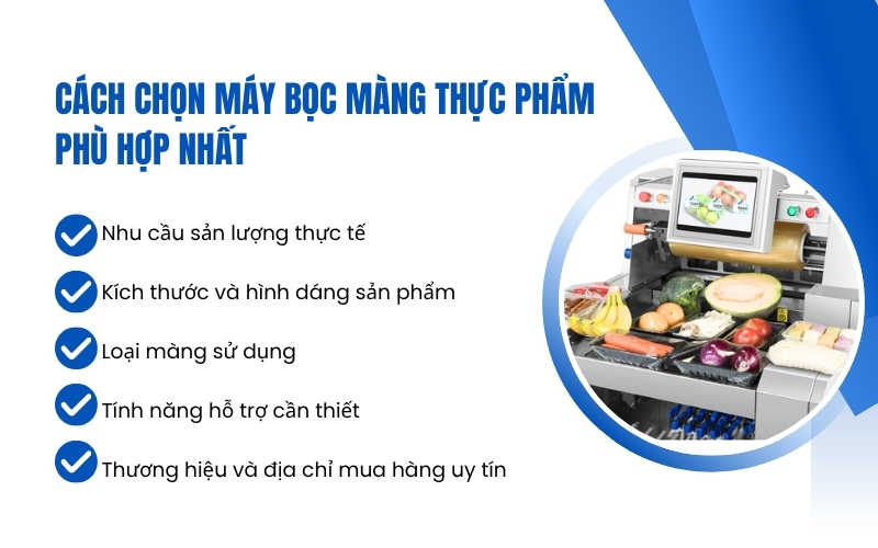 Cách chọn máy bọc màng thực phẩm phù hợp nhất