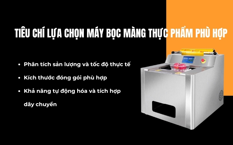 Tiêu chí lựa chọn máy bọc màng thực phẩm phù hợp