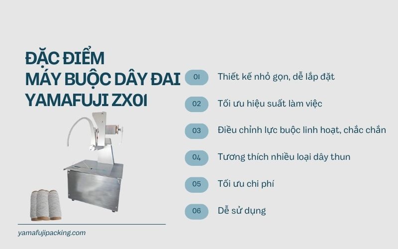 Đặc điểm của máy buộc dây đai Yamafuji ZX01