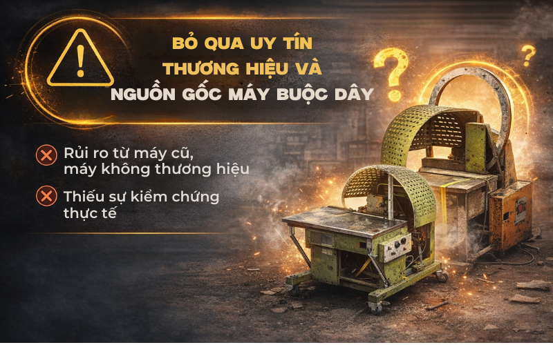Bỏ qua uy tín thương hiệu và nguồn gốc máy buộc dây
