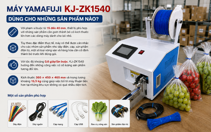 Máy Yamafuji KJ-ZK1540 dùng cho những sản phẩm nào