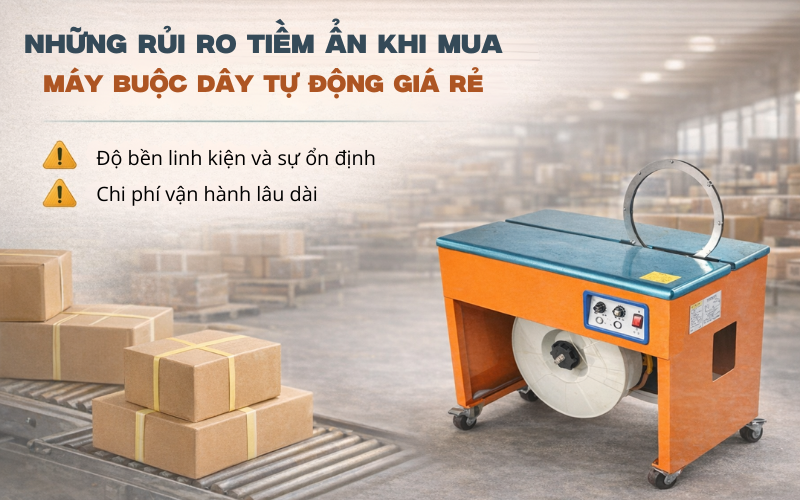 Những rủi ro tiềm ẩn khi mua máy buộc dây tự động giá rẻ