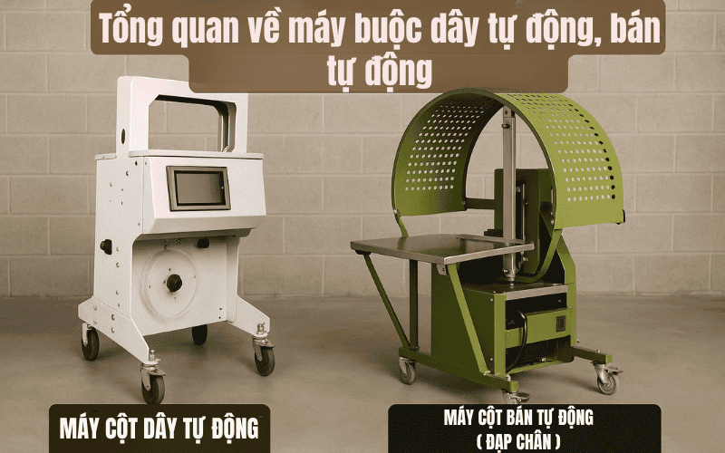 Tổng quan về máy buộc dây tự động, bán tự động