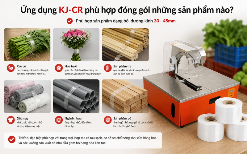 Ứng dụng KJ-CR phù hợp đóng gói những sản phẩm nào