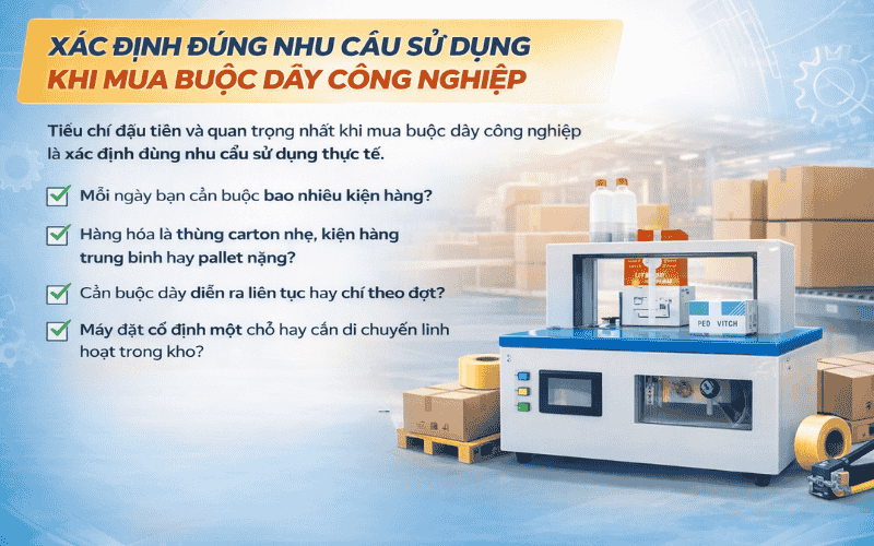 Xác định đúng nhu cầu sử dụng khi mua buộc dây công nghiệp