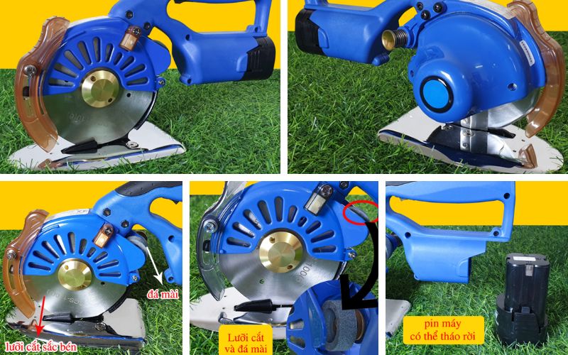 Cấu tạo máy cắt vải chạy pin VM-110CD 