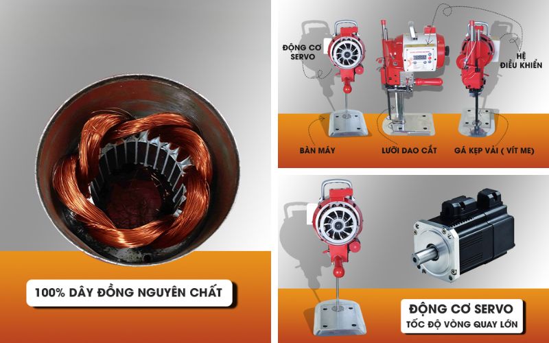 Cấu tạo máy cắt vải đứng VMK 8-10