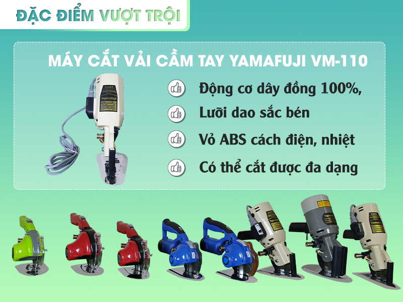 Đặc điểm vượt trội của máy cắt vải cầm tay mini VM-110