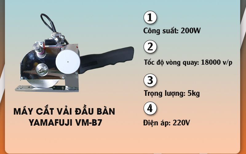 Máy cắt vải đầu bàn Yamafuji VM-B7 (2,8m)