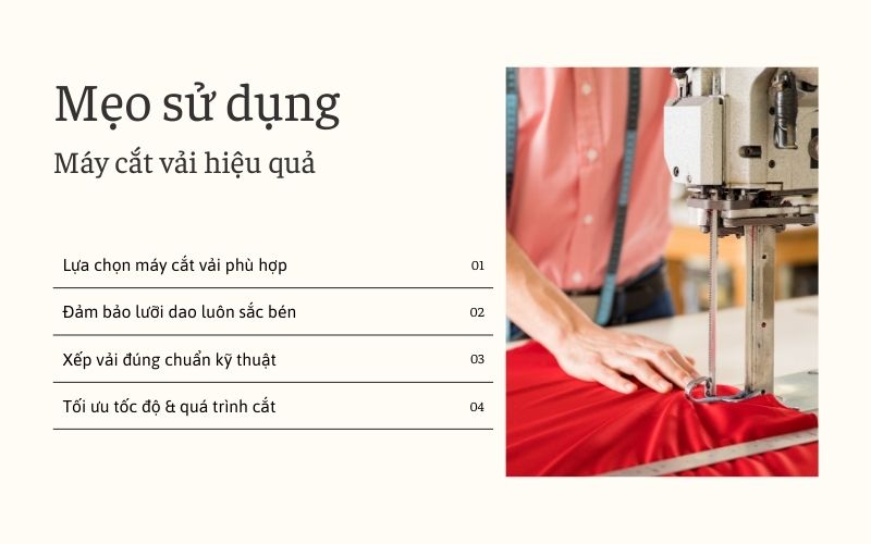 Mẹo sử dụng máy cắt vải hiệu quả