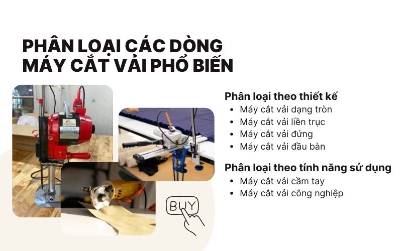 Phân loại các dòng máy cắt vải phổ biến