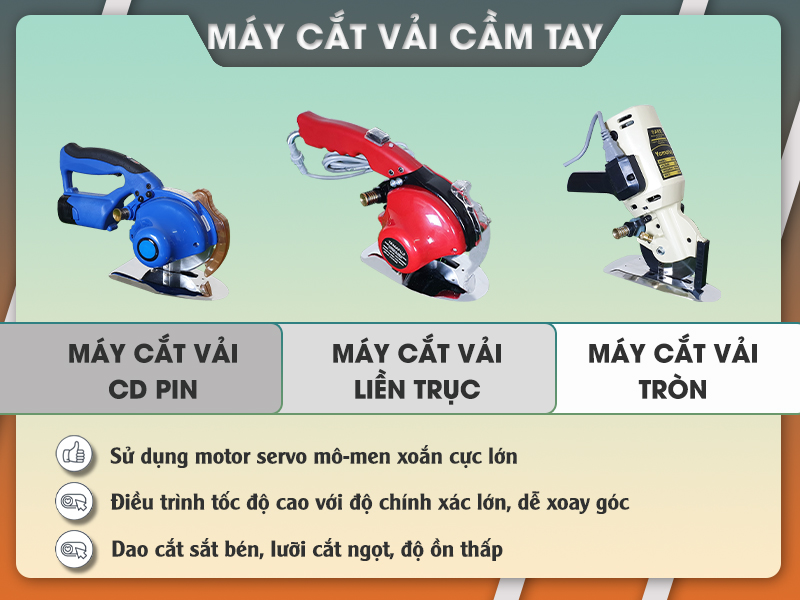 Phân loại máy cắt vải cầm tay