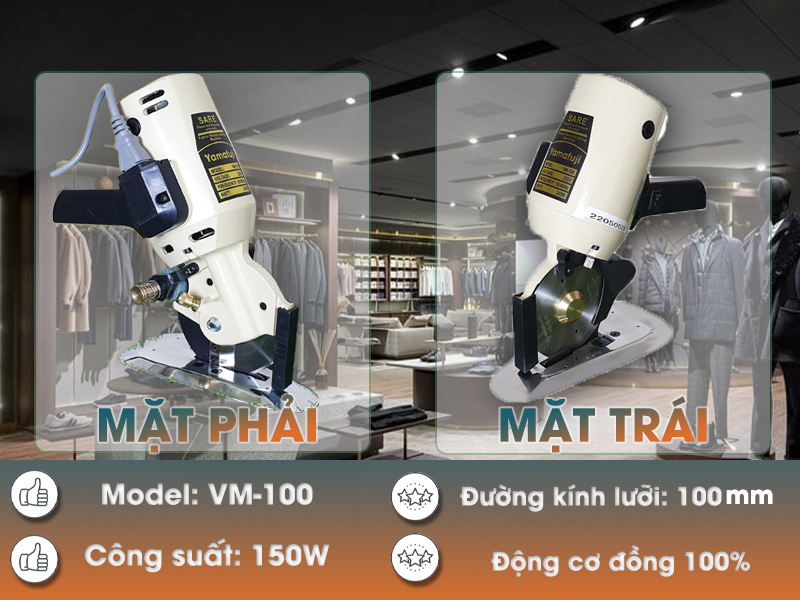 Thông số kỹ thuật của máy cắt vải Yamafuji VM-100